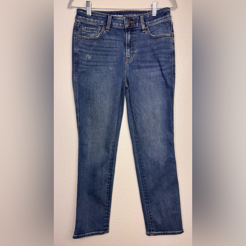 Chicos 2pc jeans bundle size 4 girlfriend slim leg ankle / straight leg ankle - Picture 11 of 13